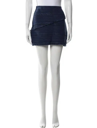 Pre-owned Sandro Mini Skirt In Blue