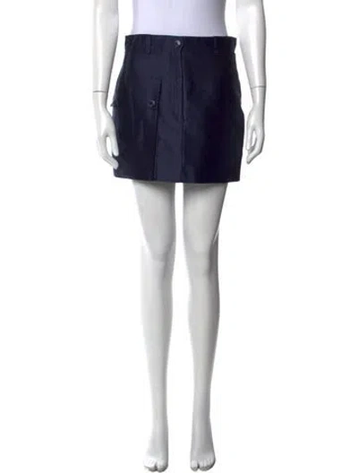 Pre-owned Sandro Mini Skirt In Blue