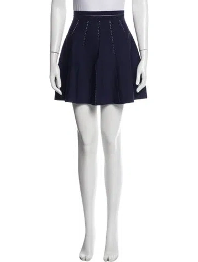 Pre-owned Sandro Mini Skirt In Blue