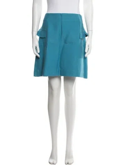 Pre-owned Sandro Mini Skirt In Blue