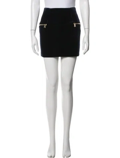 Pre-owned Sandro Mini Skirt In Blue