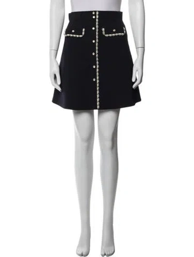 Pre-owned Sandro Mini Skirt In Blue