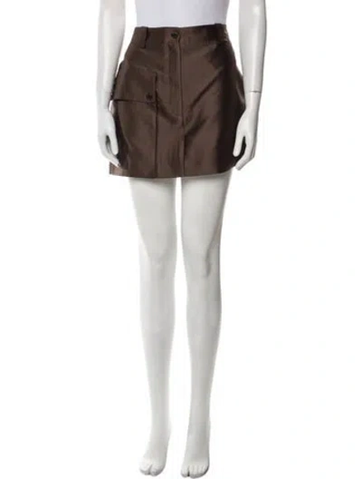 Pre-owned Sandro Mini Skirt In Brown