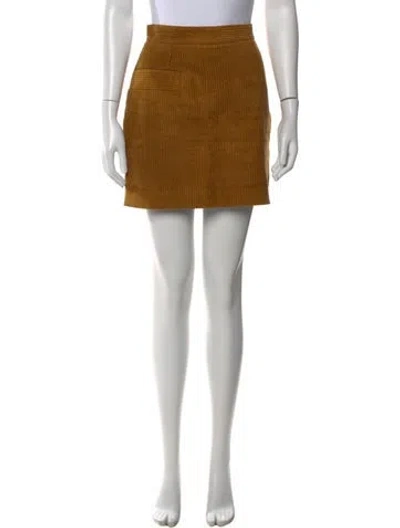 Pre-owned Sandro Mini Skirt In Brown