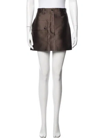 Pre-owned Sandro Mini Skirt In Brown