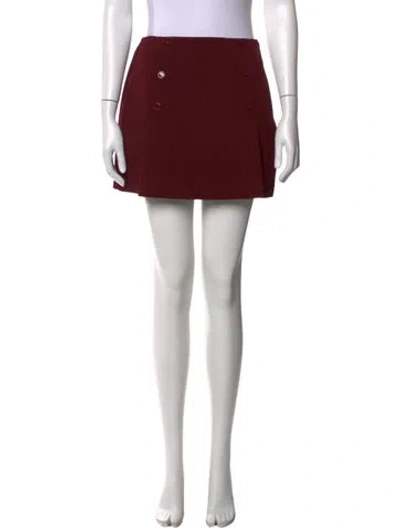 Pre-owned Sandro Mini Skirt In Burgundy