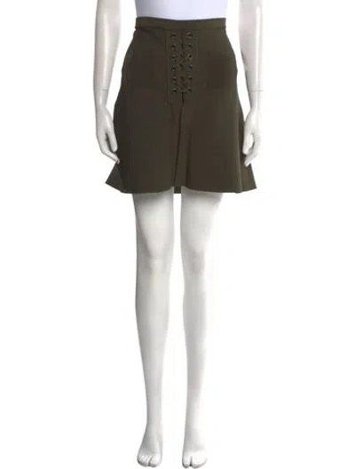 Pre-owned Sandro Mini Skirt In Green
