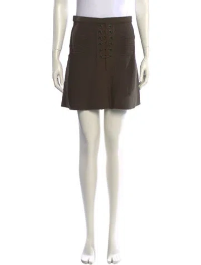 Pre-owned Sandro Mini Skirt In Green