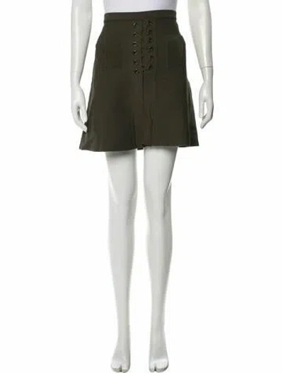 Pre-owned Sandro Mini Skirt In Green