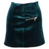 Sandro Mini Skirt In Green Velvet In Green