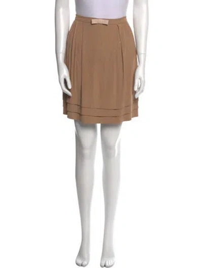 Pre-owned Sandro Mini Skirt In Neutral