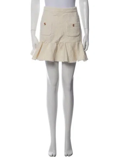 Pre-owned Sandro Mini Skirt In Neutrals