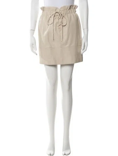 Pre-owned Sandro Mini Skirt In Neutrals