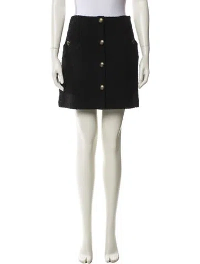 Pre-owned Sandro Mini Skirt W/ Tags In Black