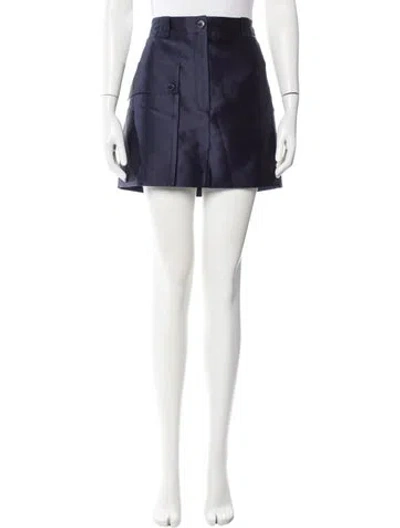 Pre-owned Sandro Mini Skirt W/ Tags In Blue