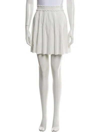 Pre-owned Sandro Mini Skirt In White
