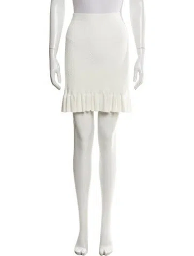 Pre-owned Sandro Mini Skirt In White