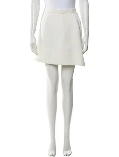 Pre-owned Sandro Mini Skirt In White