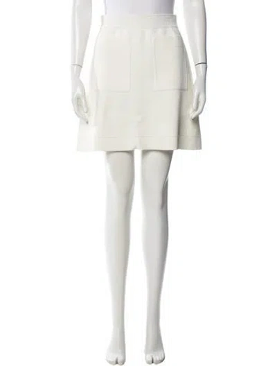 Pre-owned Sandro Mini Skirt In White