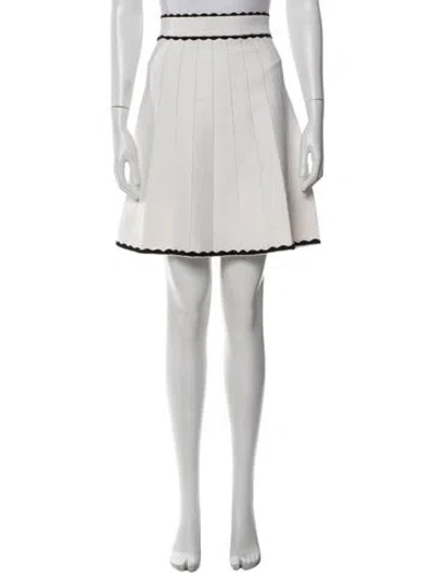 Pre-owned Sandro Mini Skirt In White