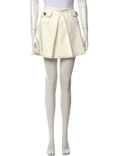 Pre-owned Sandro Mini Skirt In White