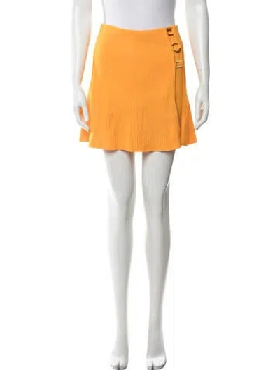 Pre-owned Sandro Mini Skirt In Yellow