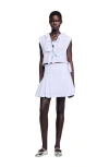 Sandro Mini Striped Dress In White