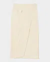 Sandro Mira Button-front Midi Skirt In Ecru