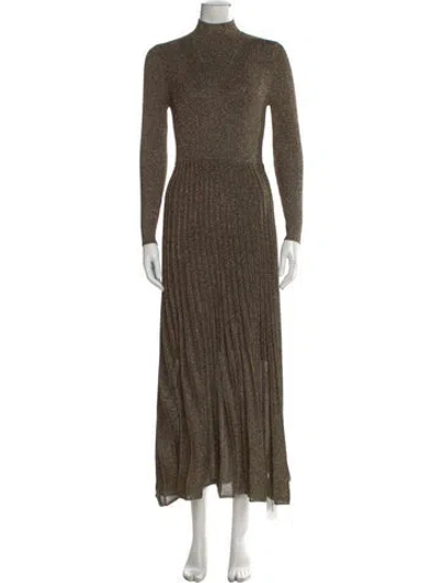 Pre-owned Sandro Mock Neck Long Dress