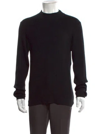 Pre-owned Sandro Mock Neck Long Sleeve Pullover In Black