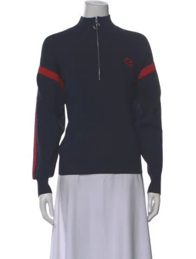 Pre-owned Sandro Mock Neck Long Sleeve Sweatshirt In Gray