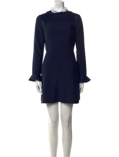 Pre-owned Sandro Mock Neck Mini Dress In Multi