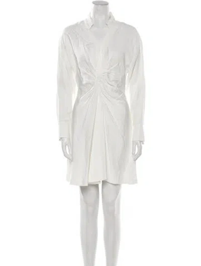 Pre-owned Sandro Mock Neck Mini Dress In Neutral