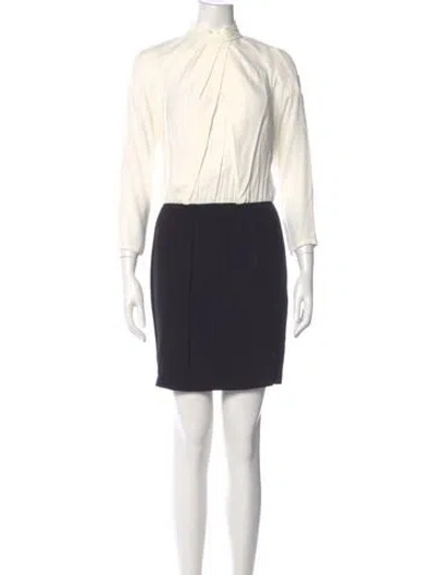 Pre-owned Sandro Mock Neck Mini Dress W/ Tags In Multi