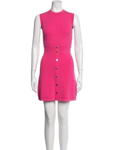 Pre-owned Sandro Mock Neck Mini Dress W/ Tags In Pink