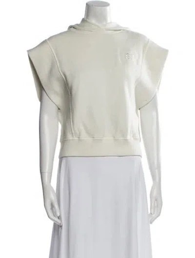 Pre-owned Sandro Mock Neck Short Sleeve Sweatshirt In Multi