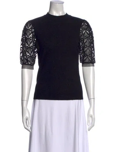 Pre-owned Sandro Mock Neck Short Sleeve Top