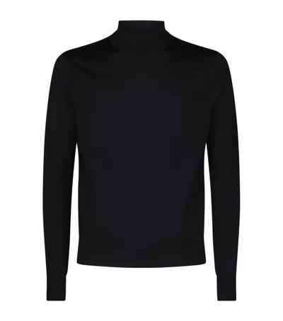 Sandro Mock Neck Sweater In Black