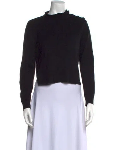 Pre-owned Sandro Mock Neck Sweater In Black