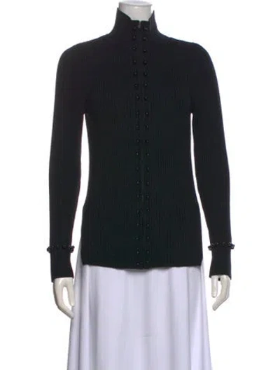 Pre-owned Sandro Mock Neck Sweater In Black