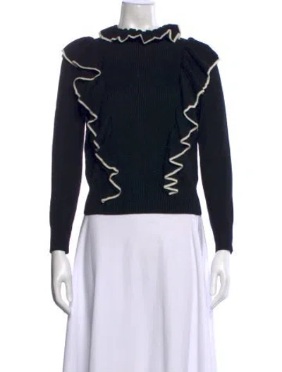 Pre-owned Sandro Mock Neck Sweater In Black