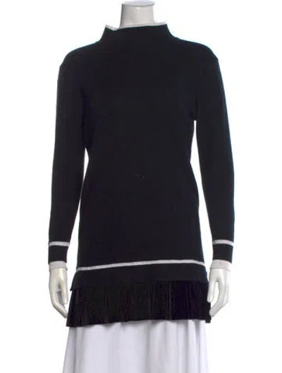 Pre-owned Sandro Mock Neck Sweater In Black