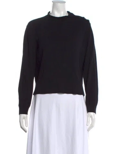 Pre-owned Sandro Mock Neck Sweater In Black