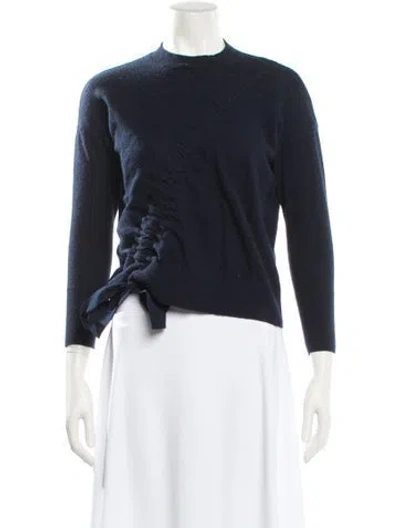 Pre-owned Sandro Mock Neck Sweater In Blue