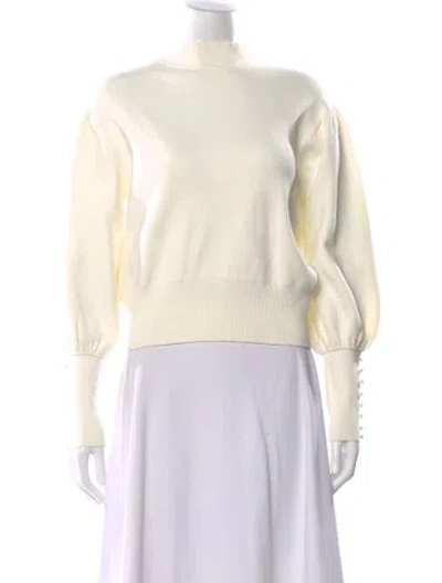 Pre-owned Sandro Mock Neck Sweater In Neutral