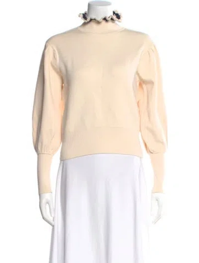 Pre-owned Sandro Mock Neck Sweater In Neutral