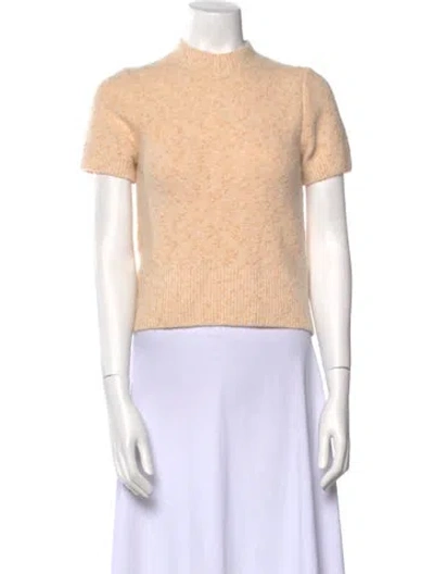 Pre-owned Sandro Mock Neck Sweater In Neutral