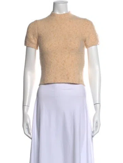 Pre-owned Sandro Mock Neck Sweater In Neutral