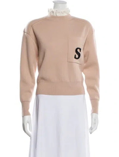 Pre-owned Sandro Mock Neck Sweater In Pink
