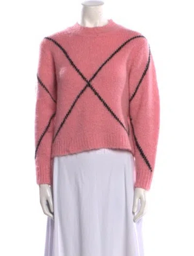 Pre-owned Sandro Mock Neck Sweater In Pink